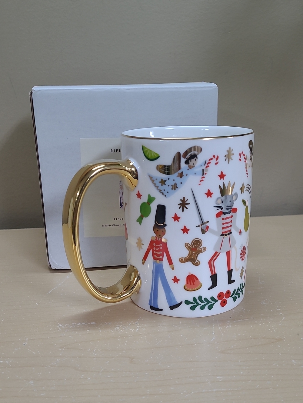 Rifle Paper Co. Nutcracker Mug 16oz Porcelain Illustrated Designs New in Box - Picture 5 of 7